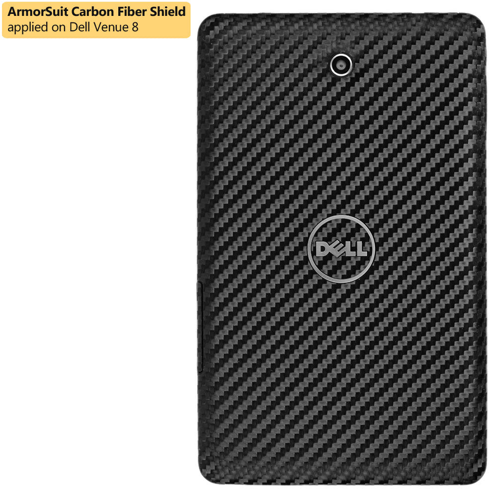 Dell Venue 8 (Model T02D001) Screen Protector + Black Carbon Fiber Film Protector