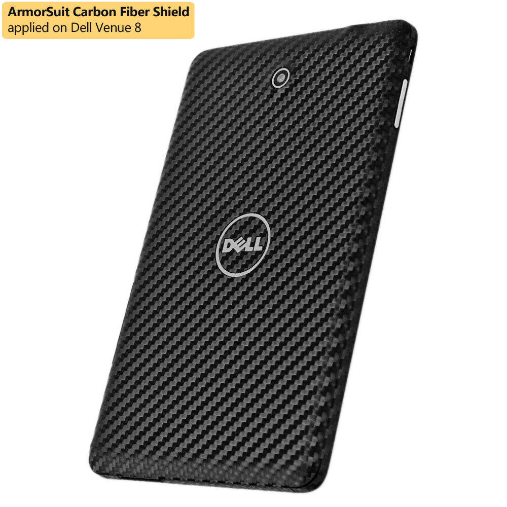 Dell Venue 8 (Model T02D001) Screen Protector + Black Carbon Fiber Film Protector