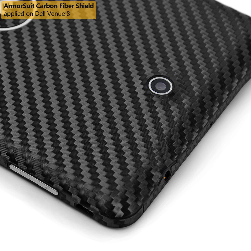 Dell Venue 8 (Model T02D001) Screen Protector + Black Carbon Fiber Film Protector