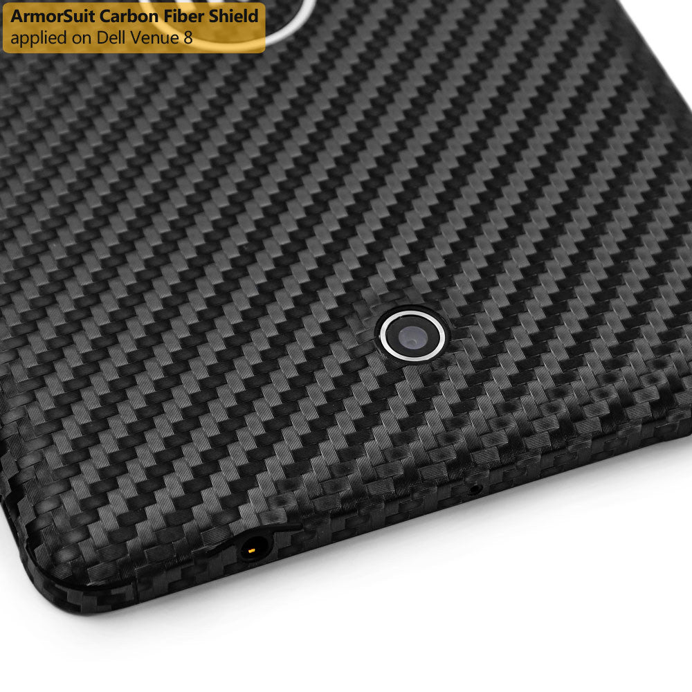 Dell Venue 8 (Model T02D001) Screen Protector + Black Carbon Fiber Film Protector