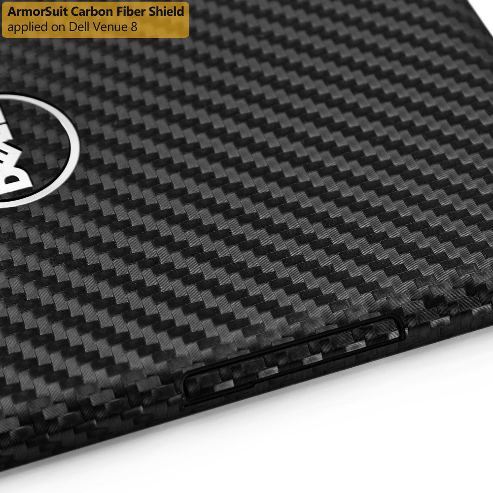 Dell Venue 8 (Model T02D001) Screen Protector + Black Carbon Fiber Film Protector