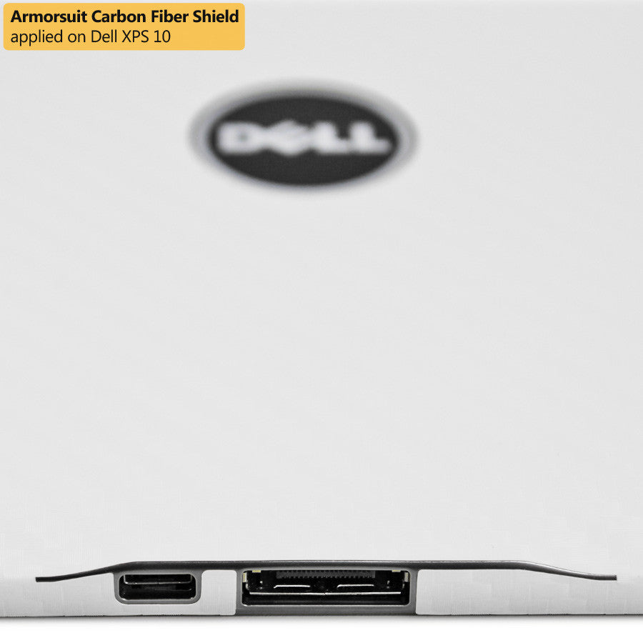 DELL XPS 10 Screen Protector + White Carbon Fiber Film Protector