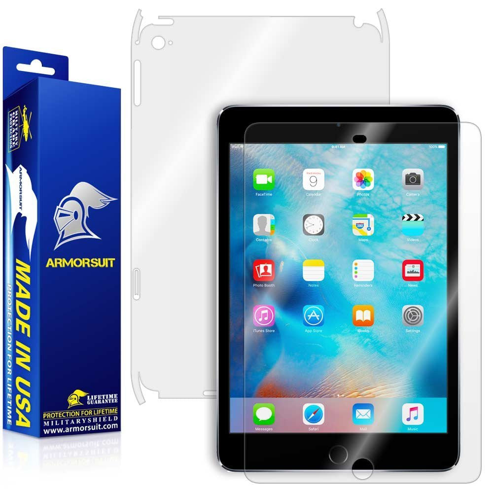 Apple iPad Mini 4 (WiFi + 4G LTE) Screen Protector + Full Body Skin Protector