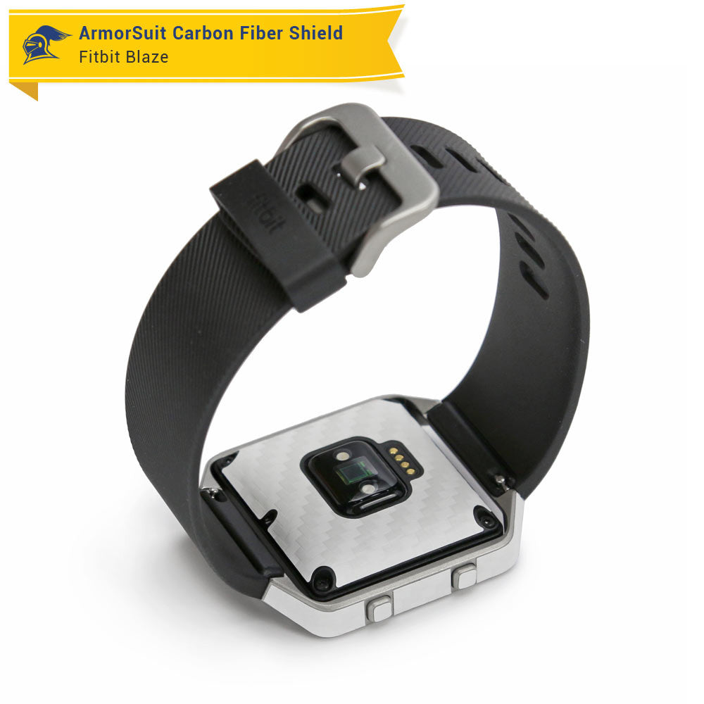 Fitbit Blaze Screen Protector + White Carbon Fiber Skin