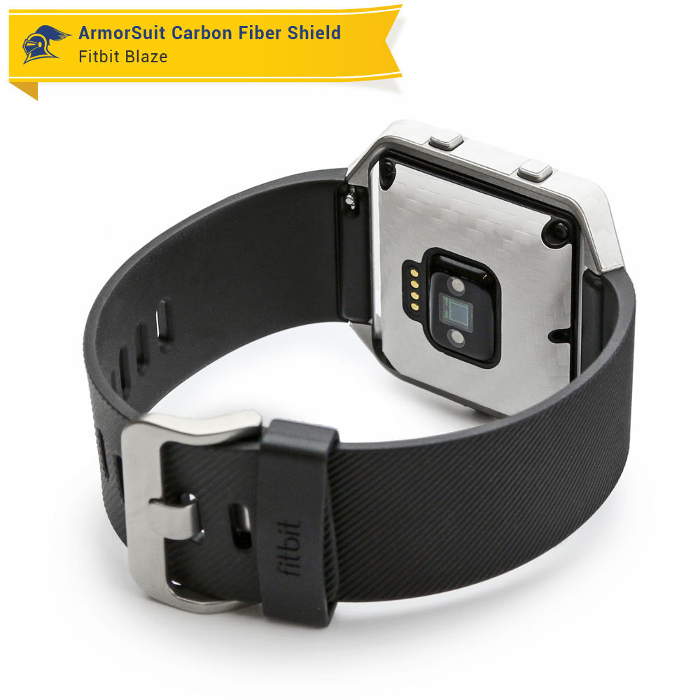 Fitbit Blaze Screen Protector + White Carbon Fiber Skin