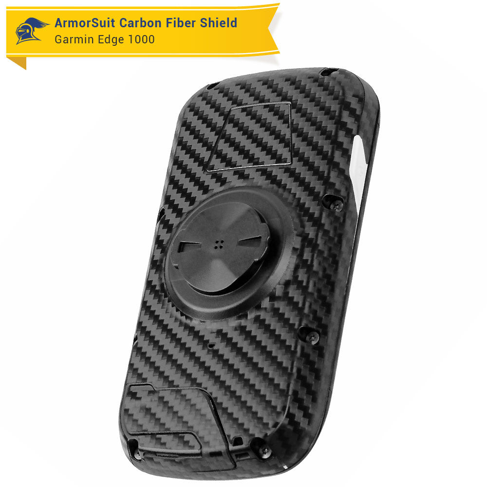 Garmin Edge 1000 Screen Protector + Black Carbon Fiber Skin