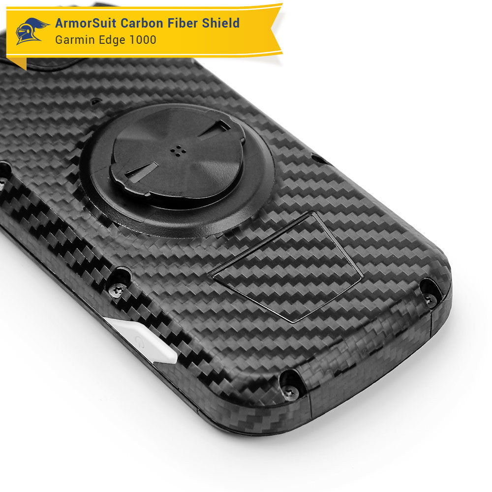 Garmin Edge 1000 Screen Protector + Black Carbon Fiber Skin