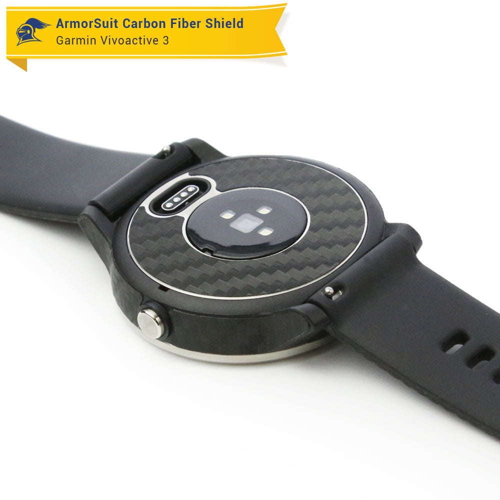 Garmin Vivoactive 3 Screen Protector Black Carbon Fiber Skin