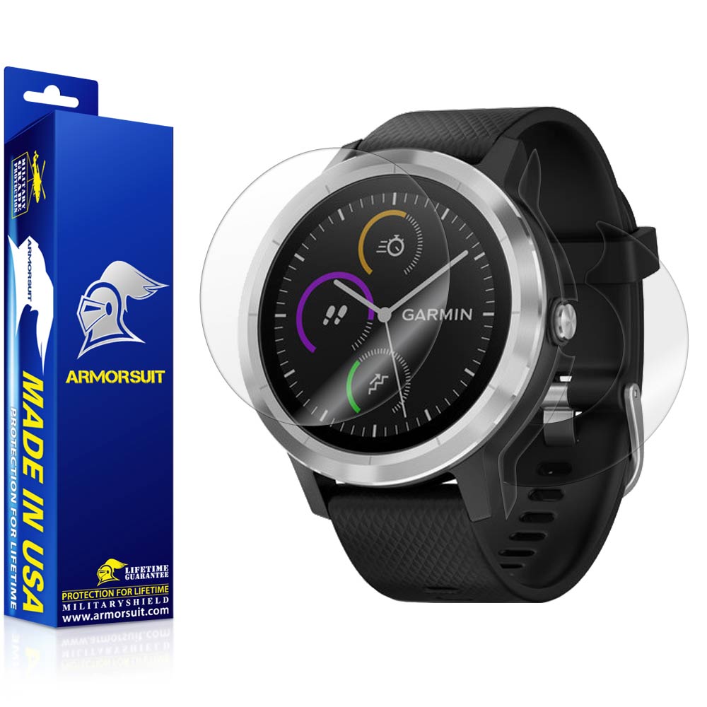 Garmin Vivoactive 3 Screen Protector + Full Body Skin (Front & Back)