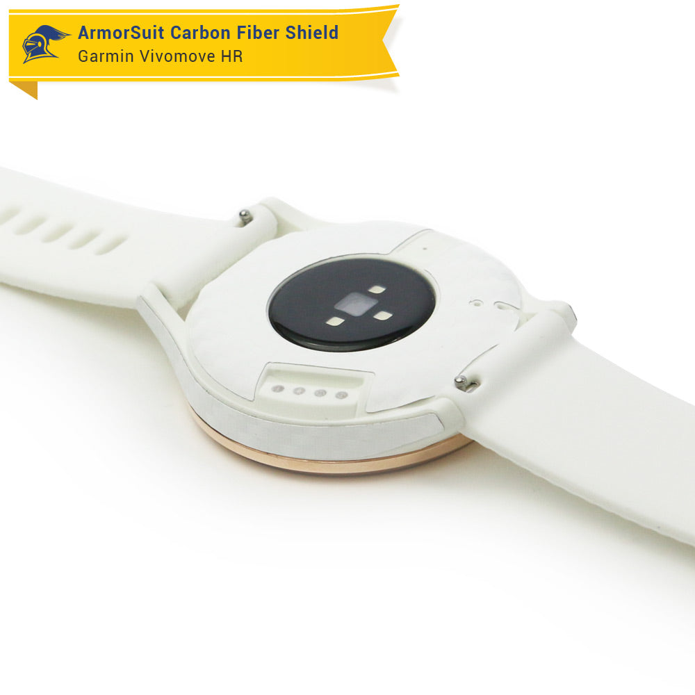 Garmin Vivomove HR Screen Protector + White Carbon Fiber Skin