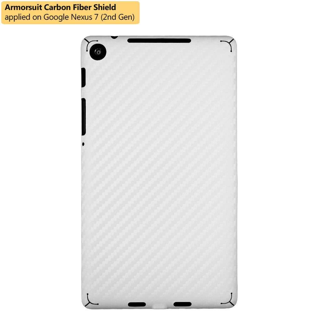 Google Nexus 7 (2nd Generation) Screen Protector + White Carbon Fiber