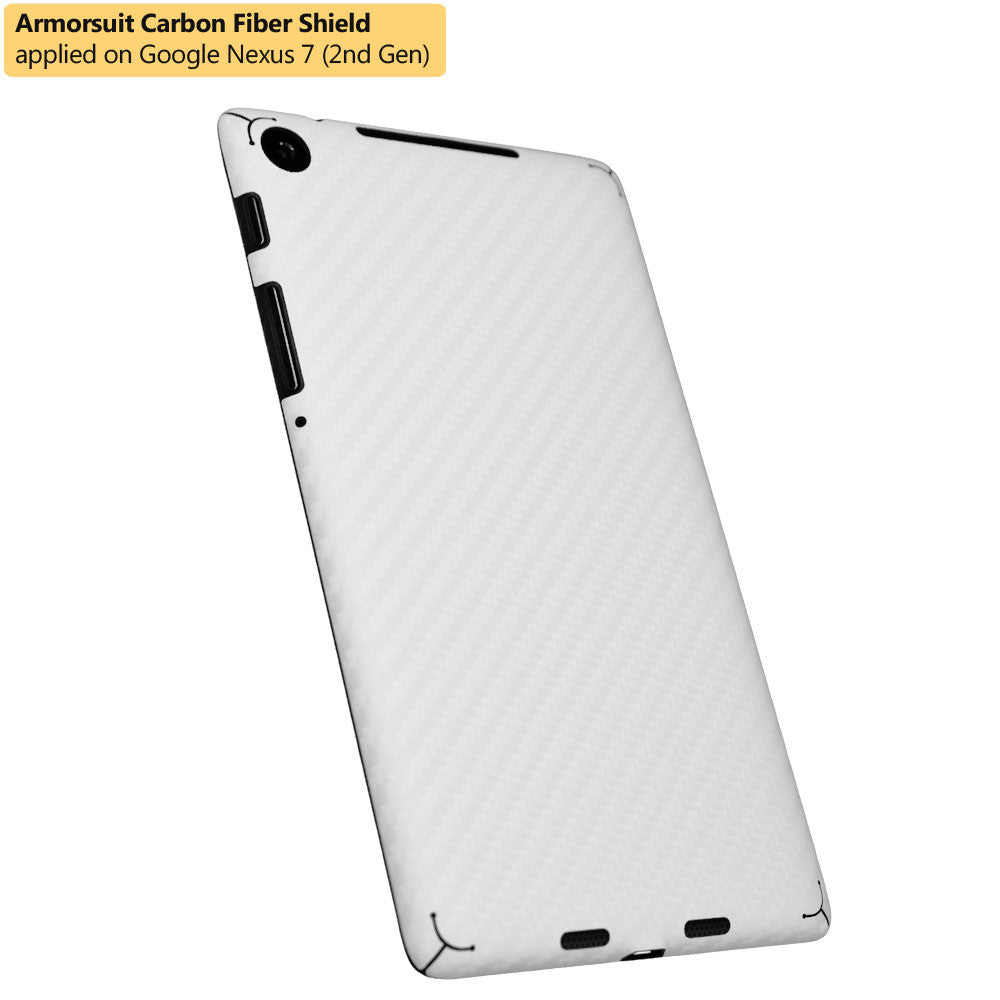 Google Nexus 7 (2nd Generation) Screen Protector + White Carbon Fiber