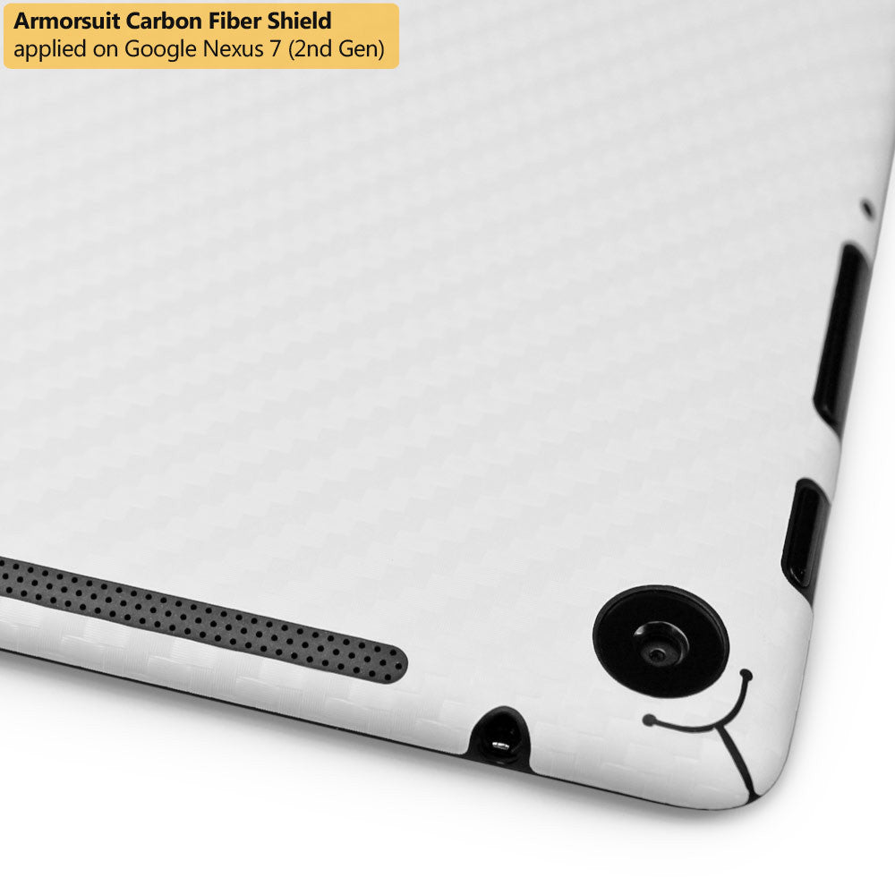 Google Nexus 7 (2nd Generation) Screen Protector + White Carbon Fiber
