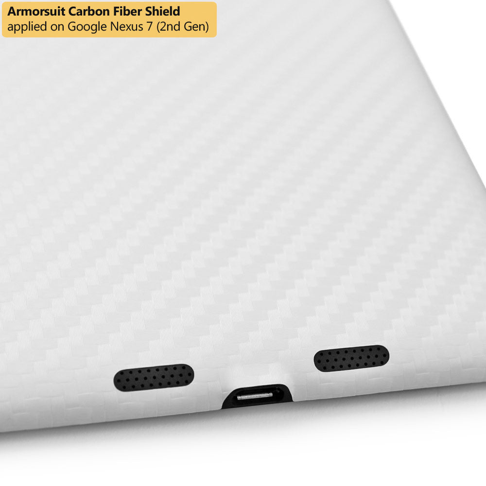 Google Nexus 7 (2nd Generation) Screen Protector + White Carbon Fiber