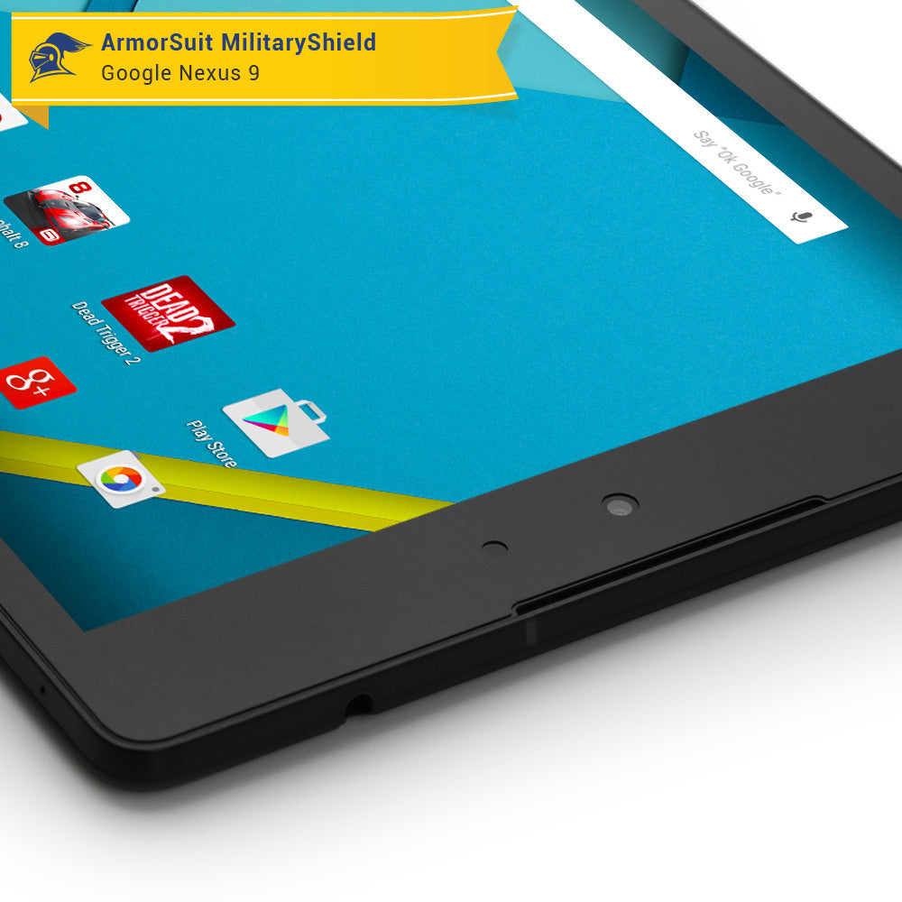 Google Nexus 9 Screen Protector  + White Carbon Fiber Skin