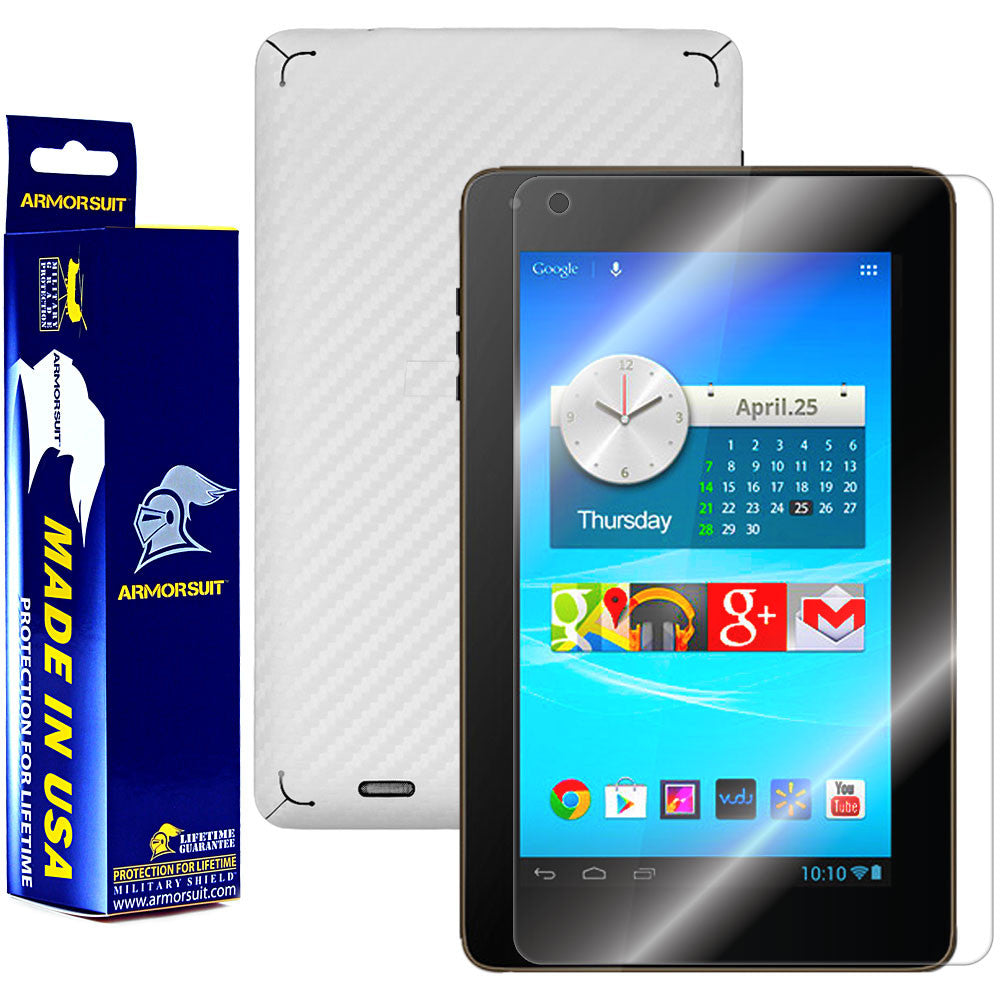 Hisense Sero 7 Lite Screen Protector + White Carbon Fiber Film Protector