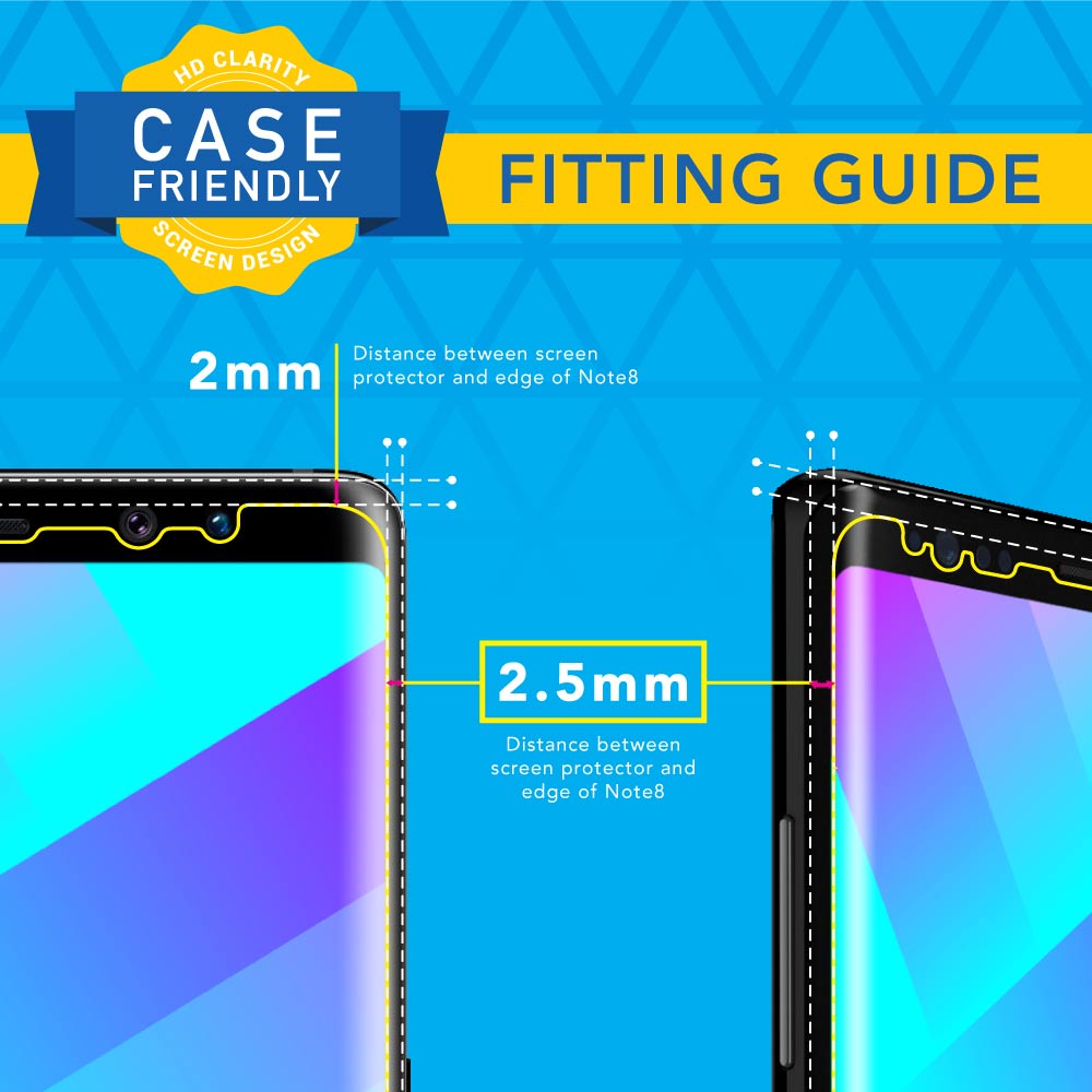 [2-Pack] Samsung Galaxy Note 8 Case-Friendly Screen Protector