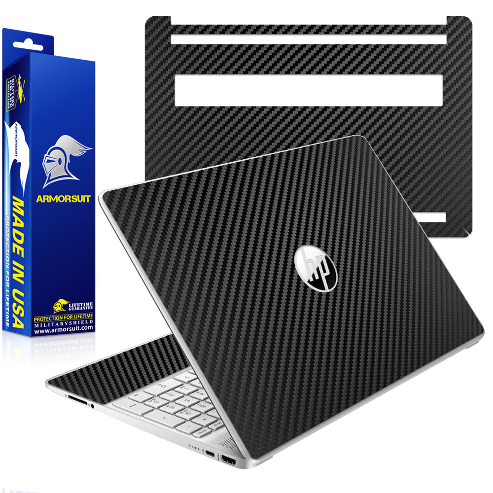 [2 Pack] Armorsuit MilitaryShield Carbon Fiber Skin Wrap Film for HP 15-dy2039ms (15.6 inch) Laptop - Anti-Bubble Film