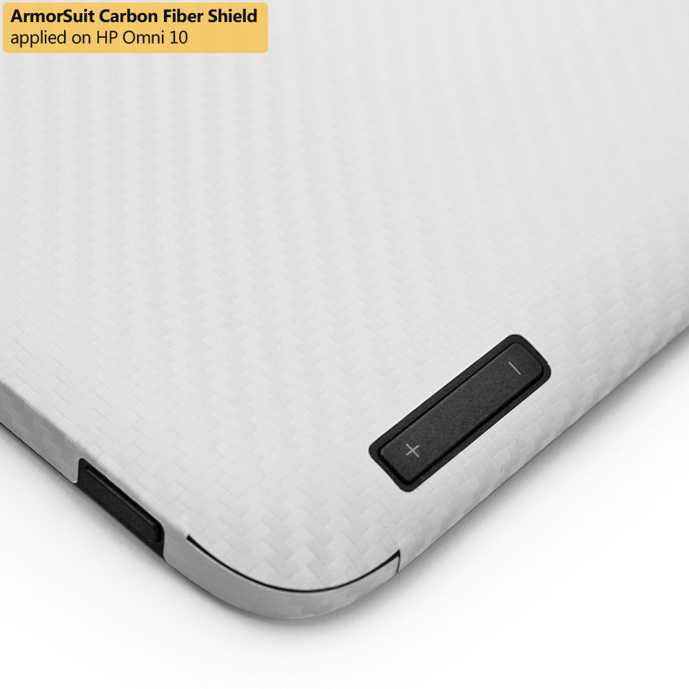 HP Omni 10 Screen Protector + White Carbon Fiber Film Protector