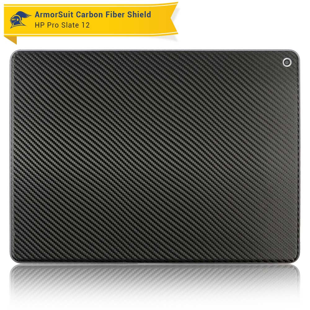 HP Pro Slate 12 Screen Protector + Black Carbon Fiber Skin