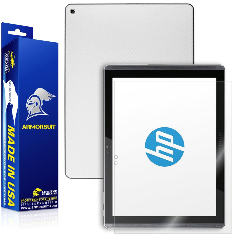 HP Pro Slate 12 Screen Protector + White Carbon Fiber Skin