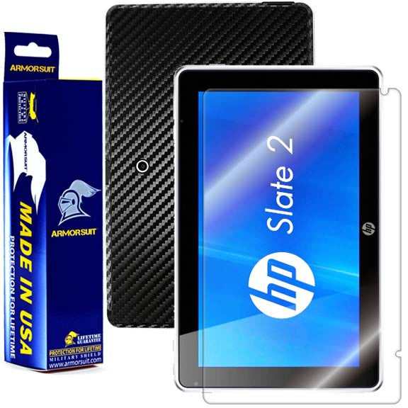 HP Slate 2 Screen Protector + Black Carbon Fiber Film Protector