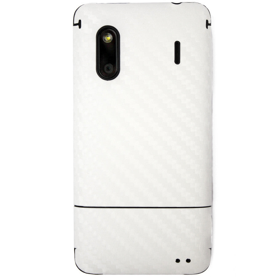 HTC EVO Design 4G Screen Protector + White Carbon Fiber Skin Protector