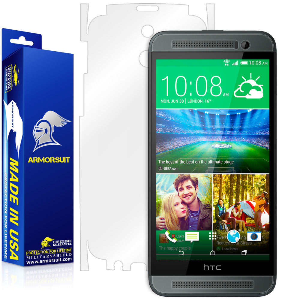 HTC One E8 Screen Protector + Full Body Skin Protector
