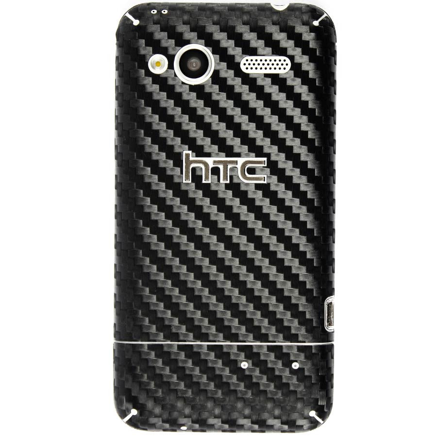 HTC Radar 4G Screen Protector + Black Carbon Fiber Skin Protector