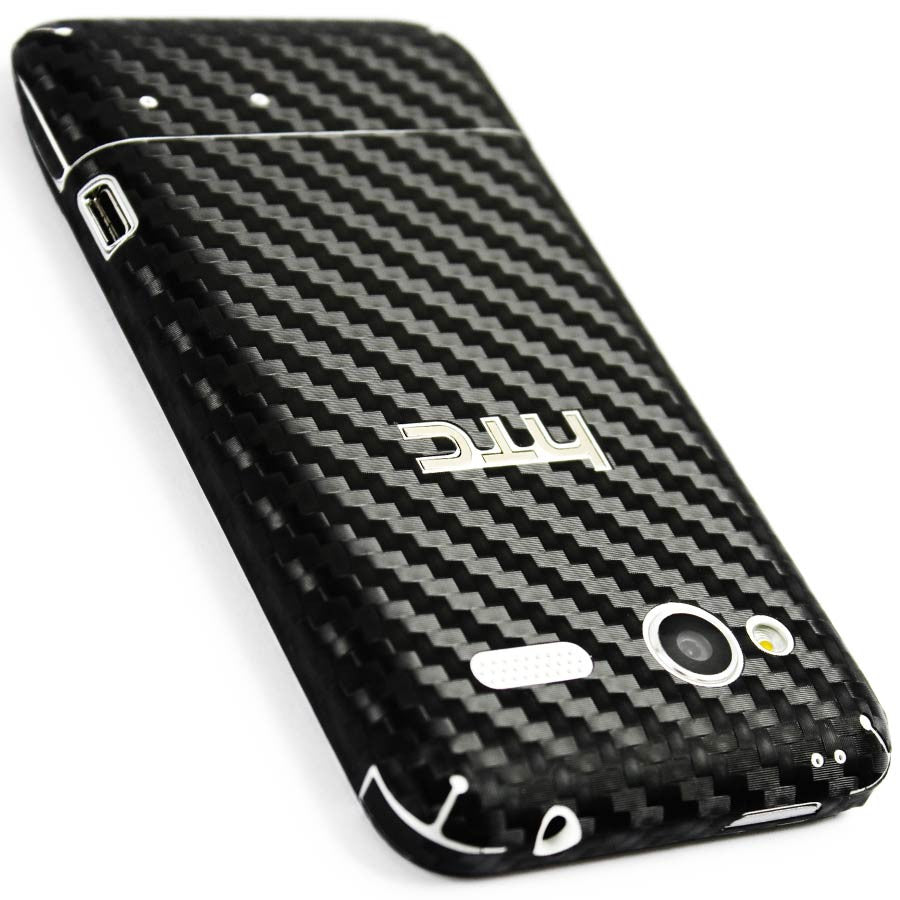 HTC Radar 4G Screen Protector + Black Carbon Fiber Skin Protector