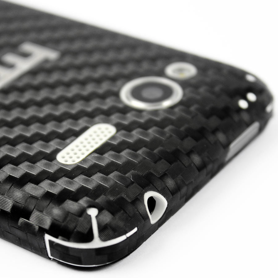HTC Radar 4G Screen Protector + Black Carbon Fiber Skin Protector