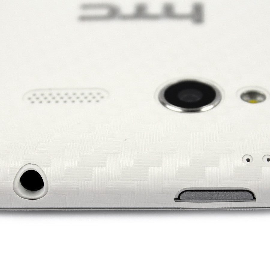 HTC Radar 4G Screen Protector + White Carbon Fiber Skin Protector