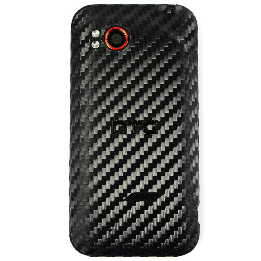 HTC Rezound Screen Protector + Black Carbon Fiber Skin Protector