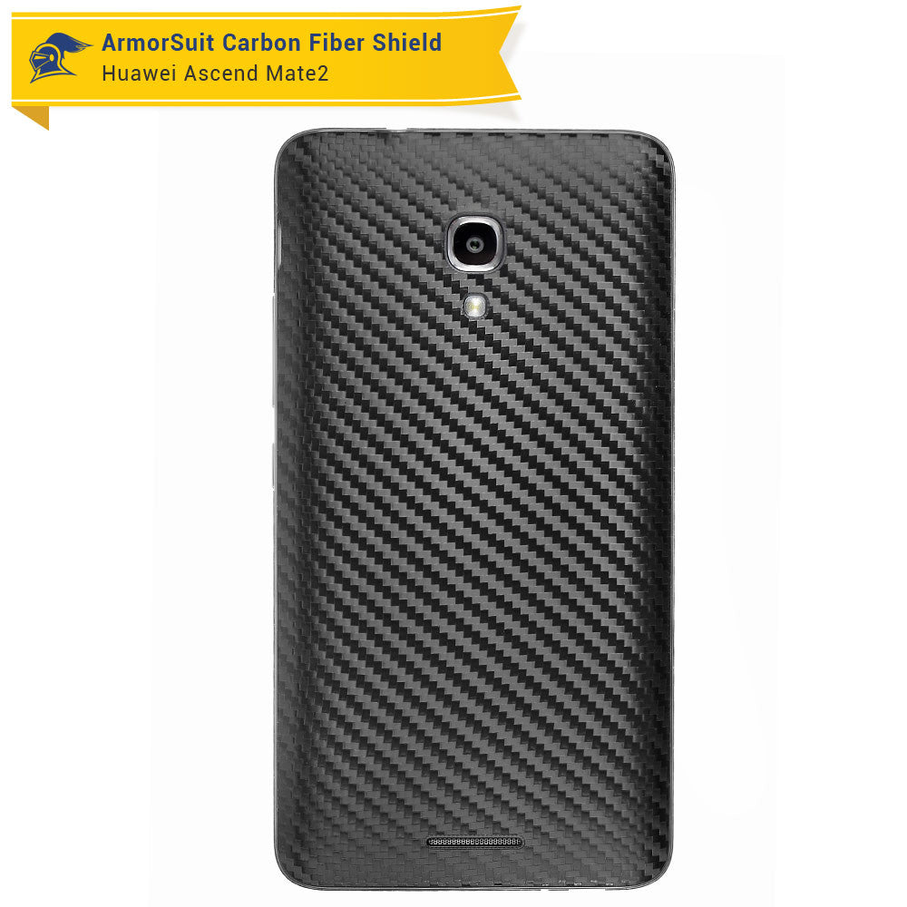Huawei Ascend Mate2 Screen Protector + Black Carbon Fiber Skin