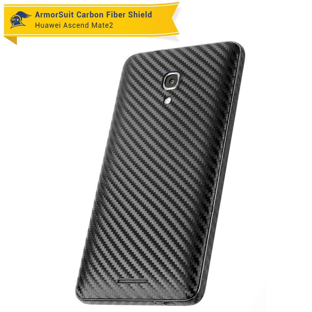 Huawei Ascend Mate2 Screen Protector + Black Carbon Fiber Skin