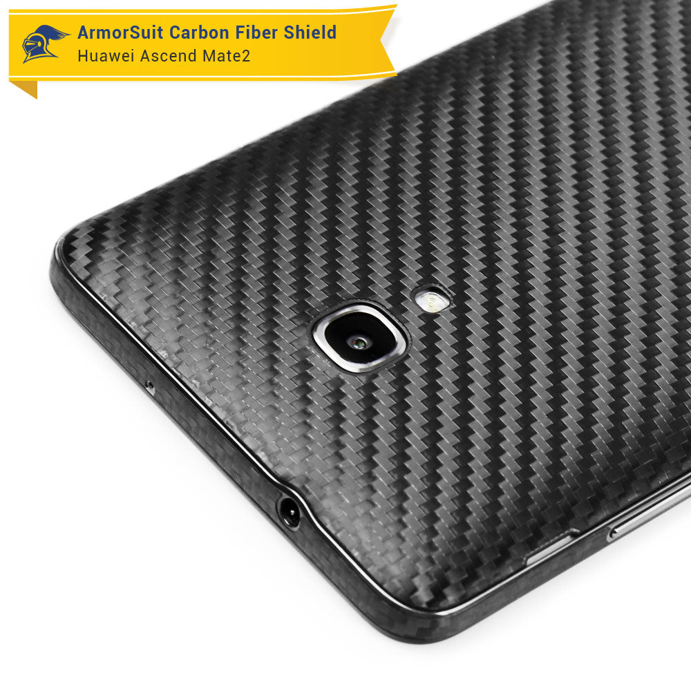 Huawei Ascend Mate2 Screen Protector + Black Carbon Fiber Skin