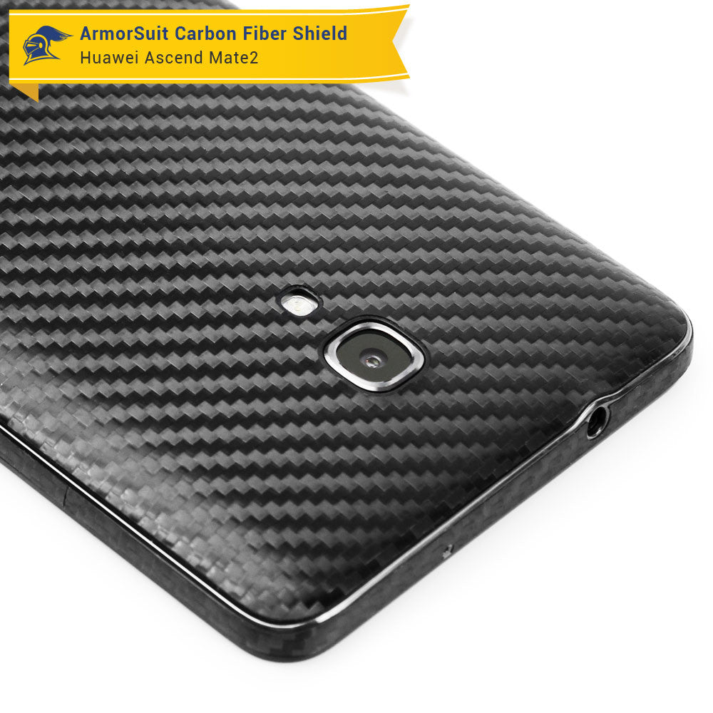Huawei Ascend Mate2 Screen Protector + Black Carbon Fiber Skin
