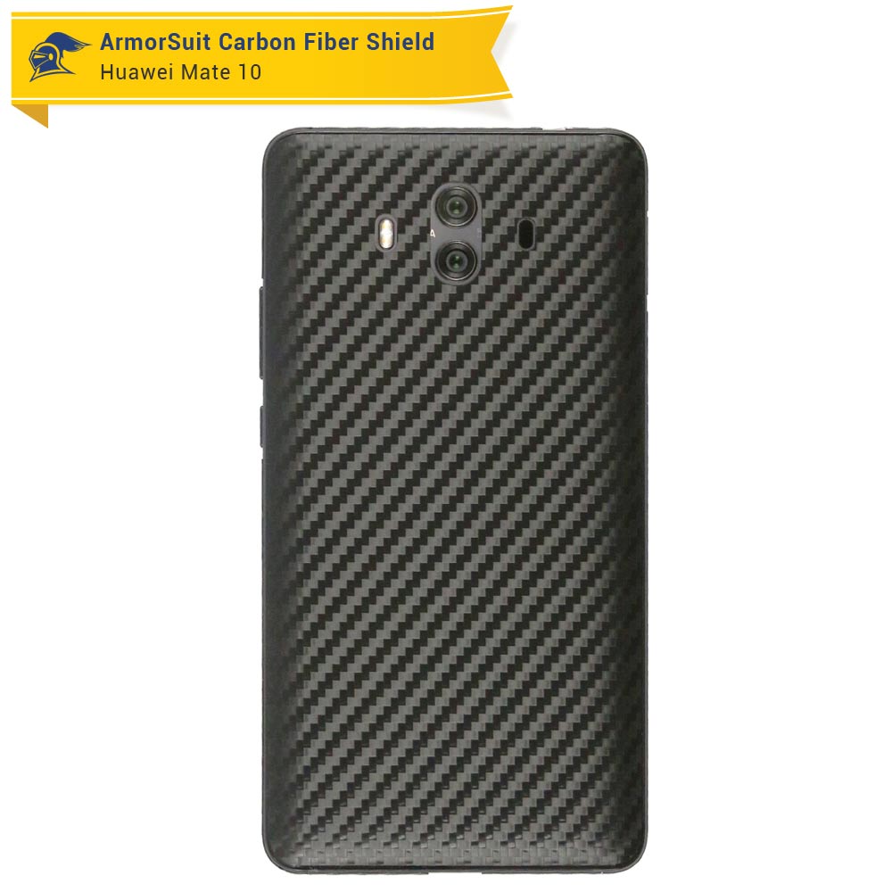 Huawei Mate 10 Screen Protector + Black Carbon Fiber Skin
