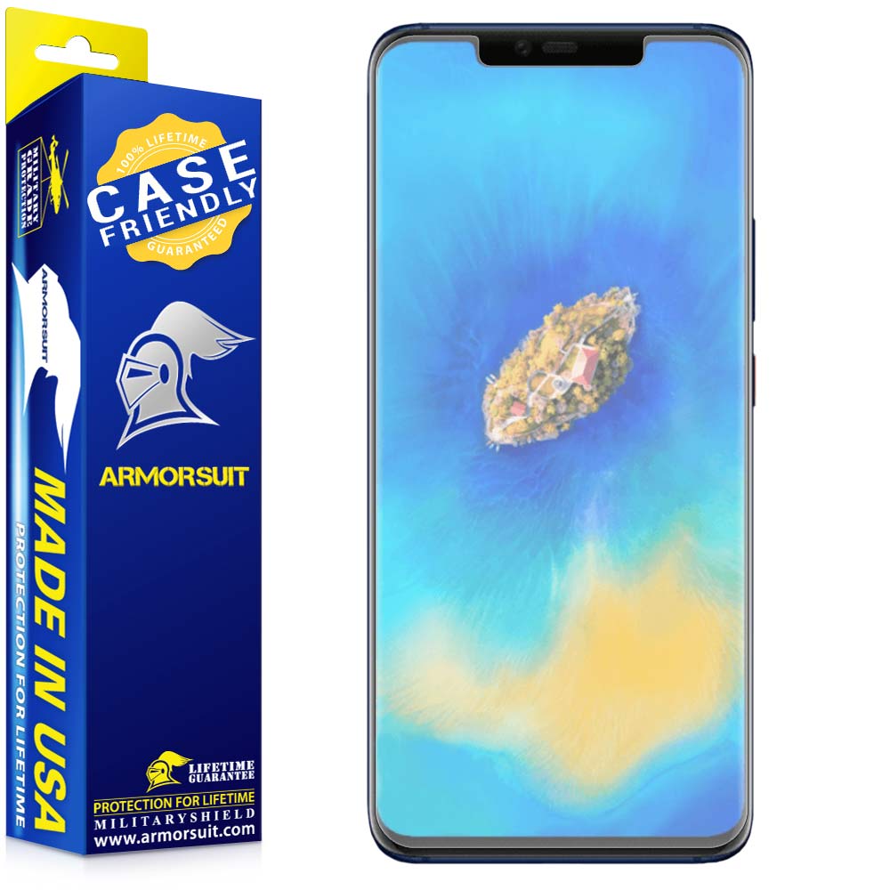 [2-Pack] Huawei Mate 20 Pro Matte Case Friendly Screen Protector