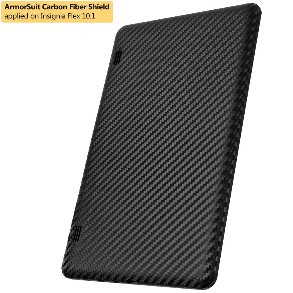 Insignia Flex 10.1 Tablet Screen Protector + Black Carbon Fiber Film Protector