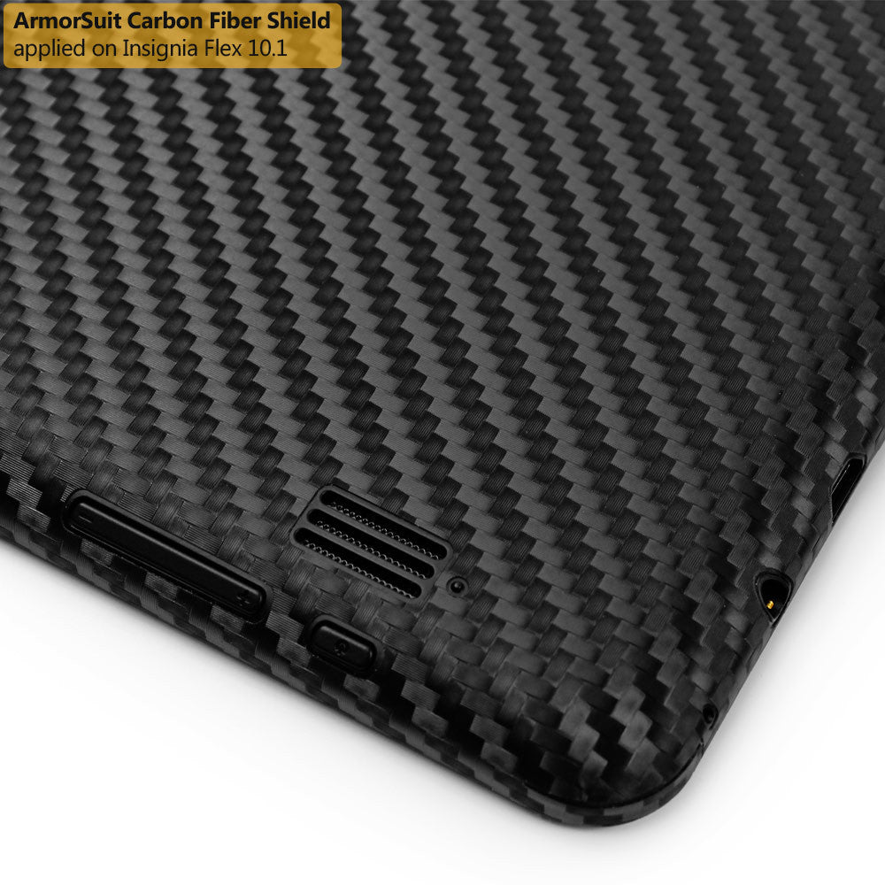 Insignia Flex 10.1 Tablet Screen Protector + Black Carbon Fiber Film Protector