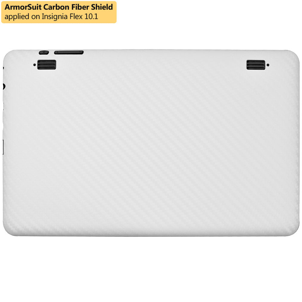 Insignia Flex 10.1 Tablet Screen Protector + White Carbon Fiber Film Protector