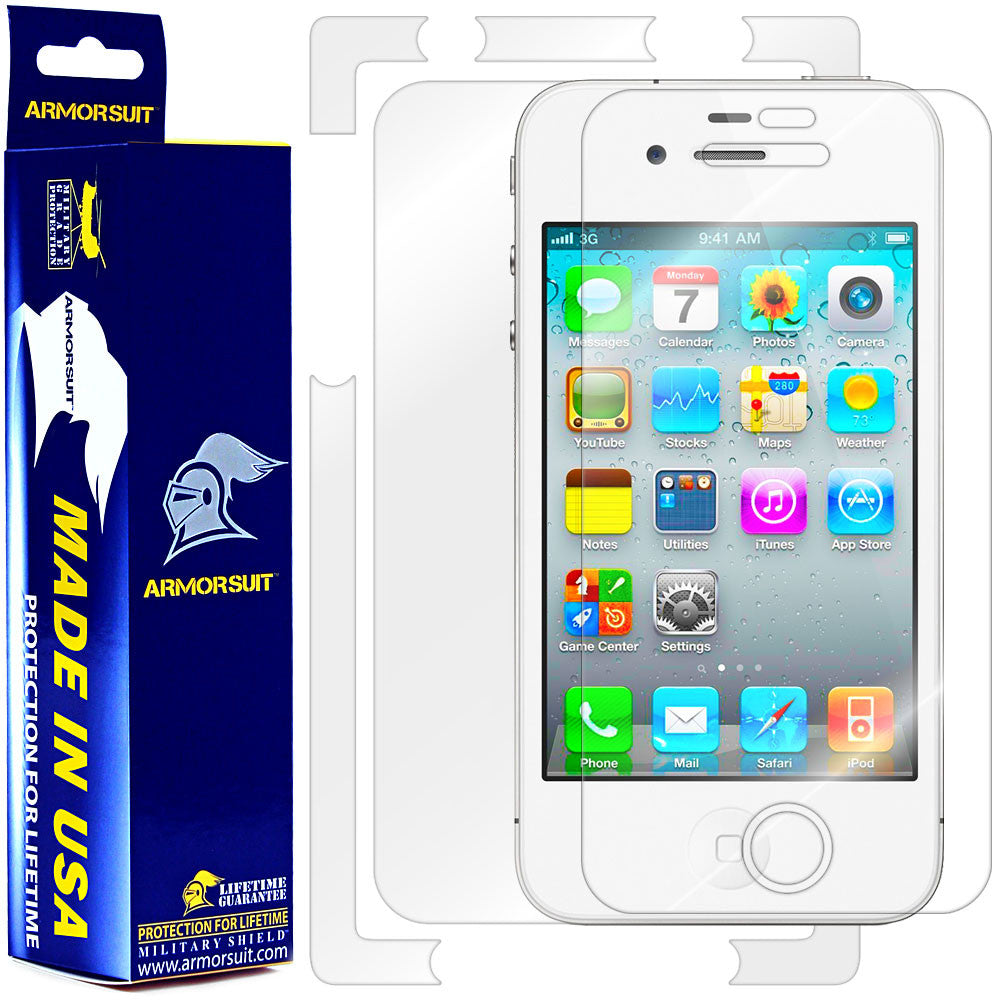 Apple iPhone 4 Screen Protector + Full Body Skin Protector