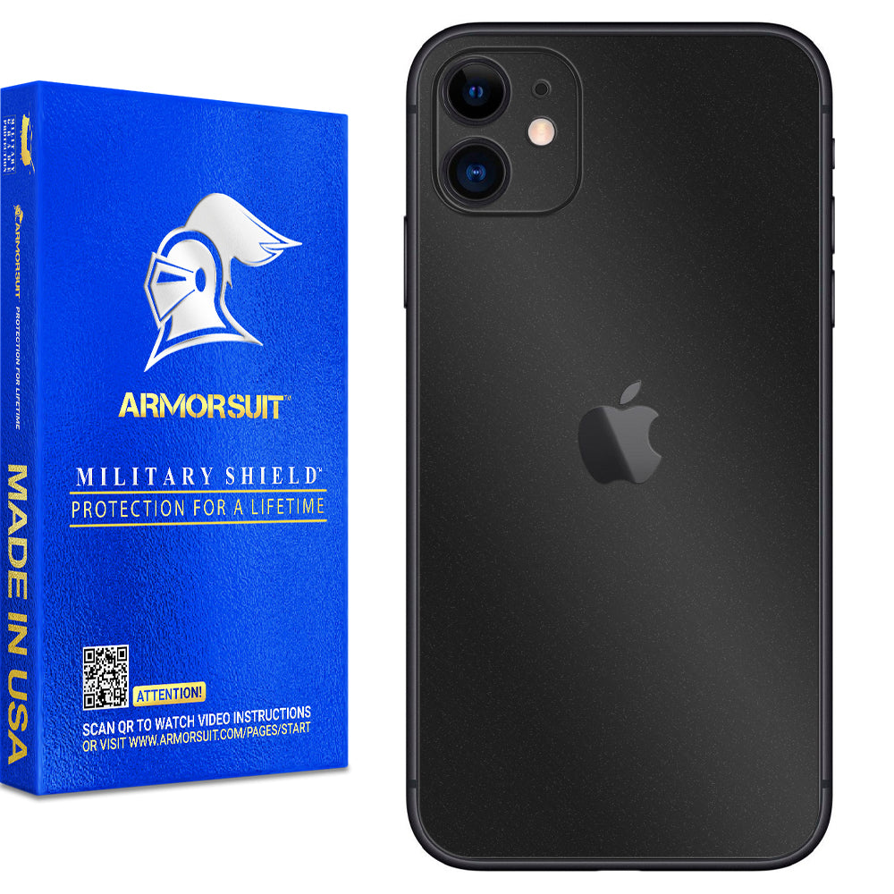 Armorsuit MilitaryShield Carbon Fiber Skin Wrap Film + HD Clear Screen Protector Designed for Apple iPhone 13 Mini (2021) - Anti-Bubble Film