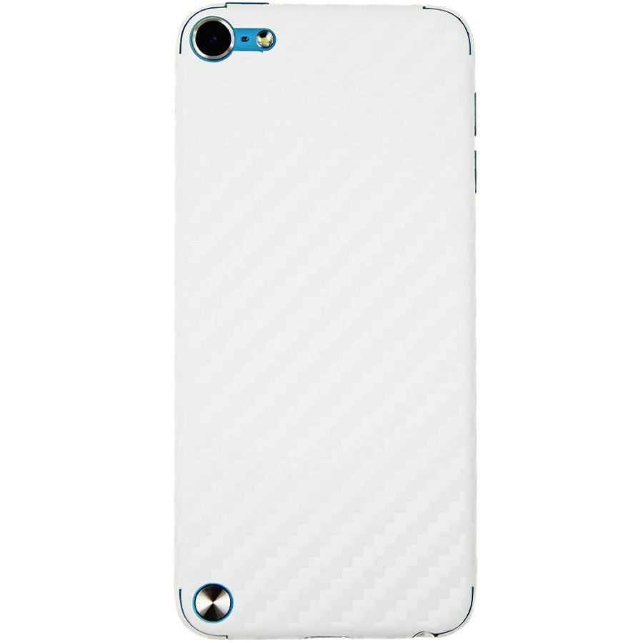 Apple iPod Touch 5G Screen Protector + White Carbon Fiber Skin