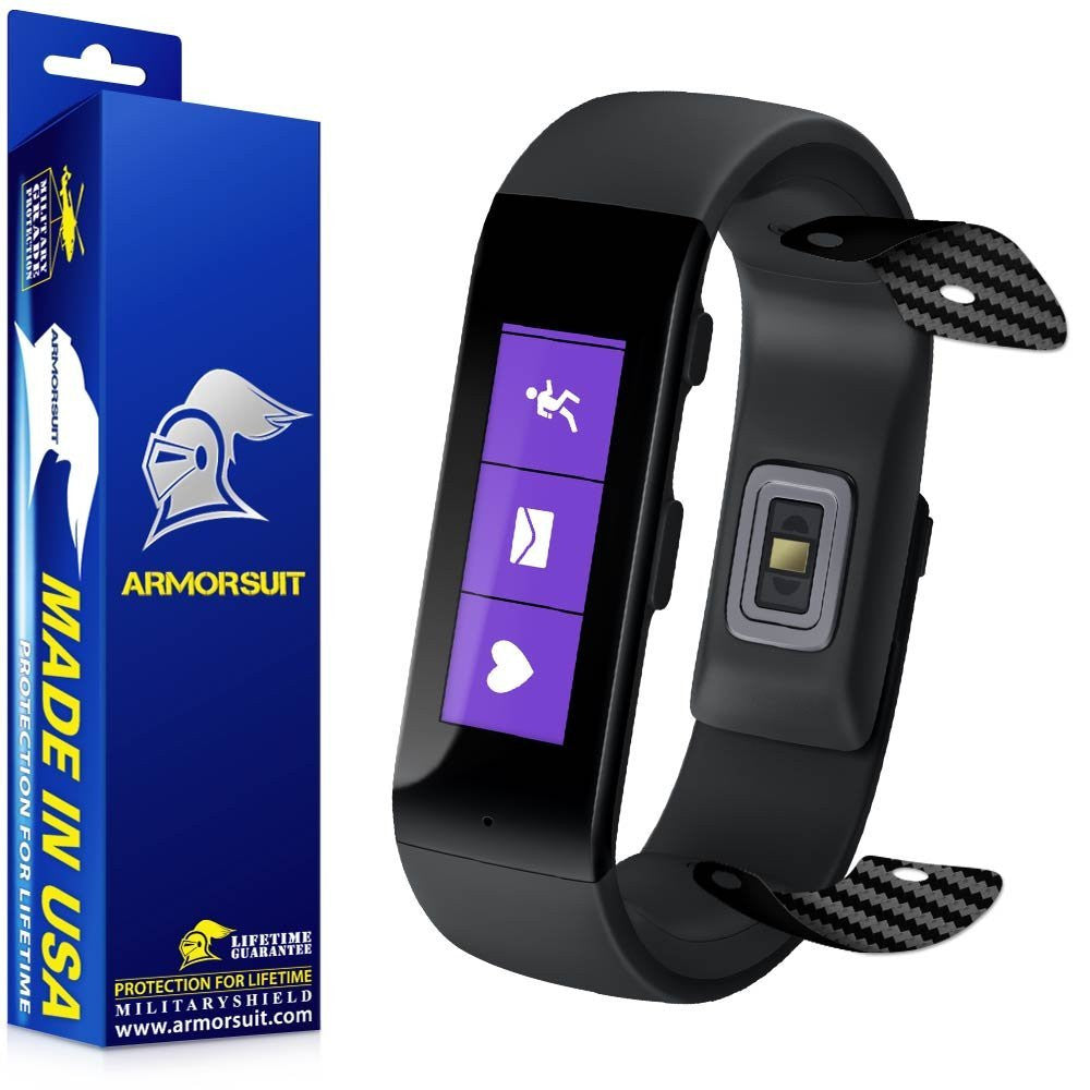 Microsoft Band Large (4M5-00003) Battery Covers ONLY Black Carbon Fiber Skin