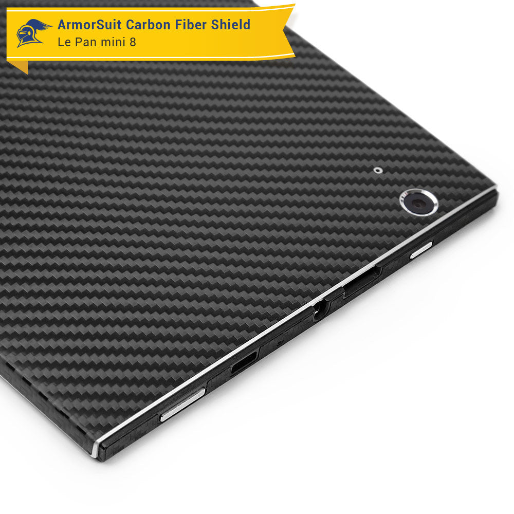 Le Pan Mini 8 Screen Protector + Black Carbon Fiber Skin