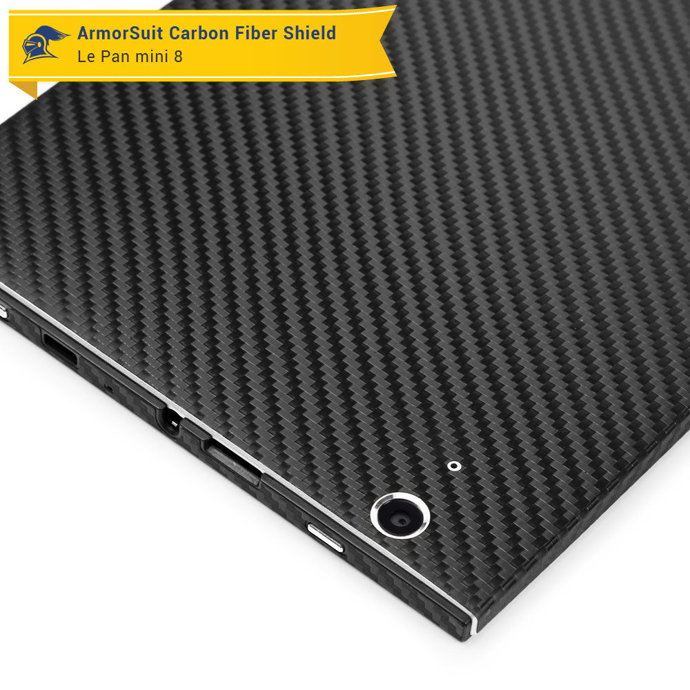 Le Pan Mini 8 Screen Protector + Black Carbon Fiber Skin