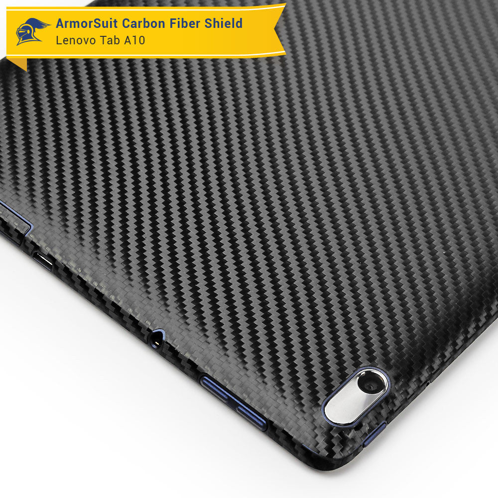 Lenovo Tab A10 Screen Protector + Black Carbon Fiber Film Protector
