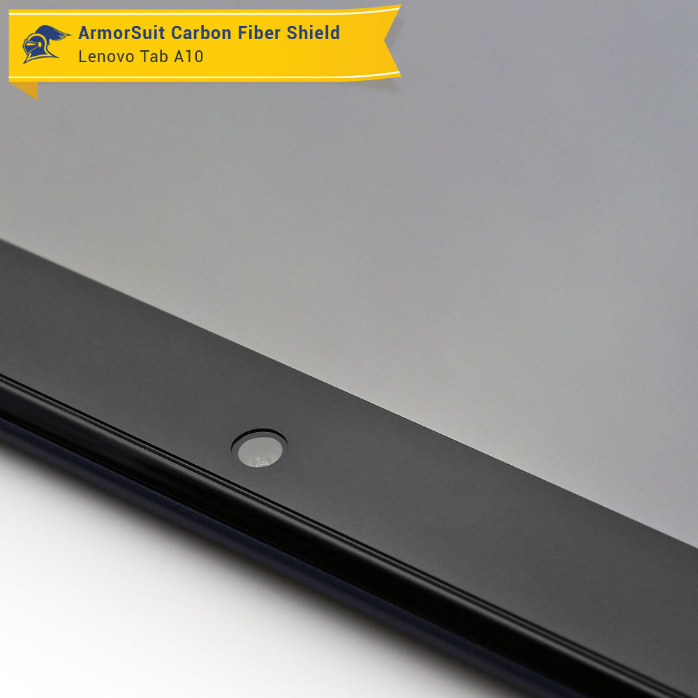 Lenovo Tab A10 Screen Protector + Black Carbon Fiber Film Protector